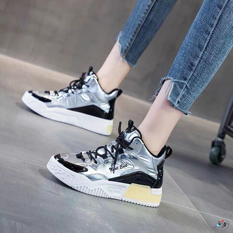 All-match Thick-soled Sneakers Explosive Style Shoes Leather Casual Women's Shoes - Trendha