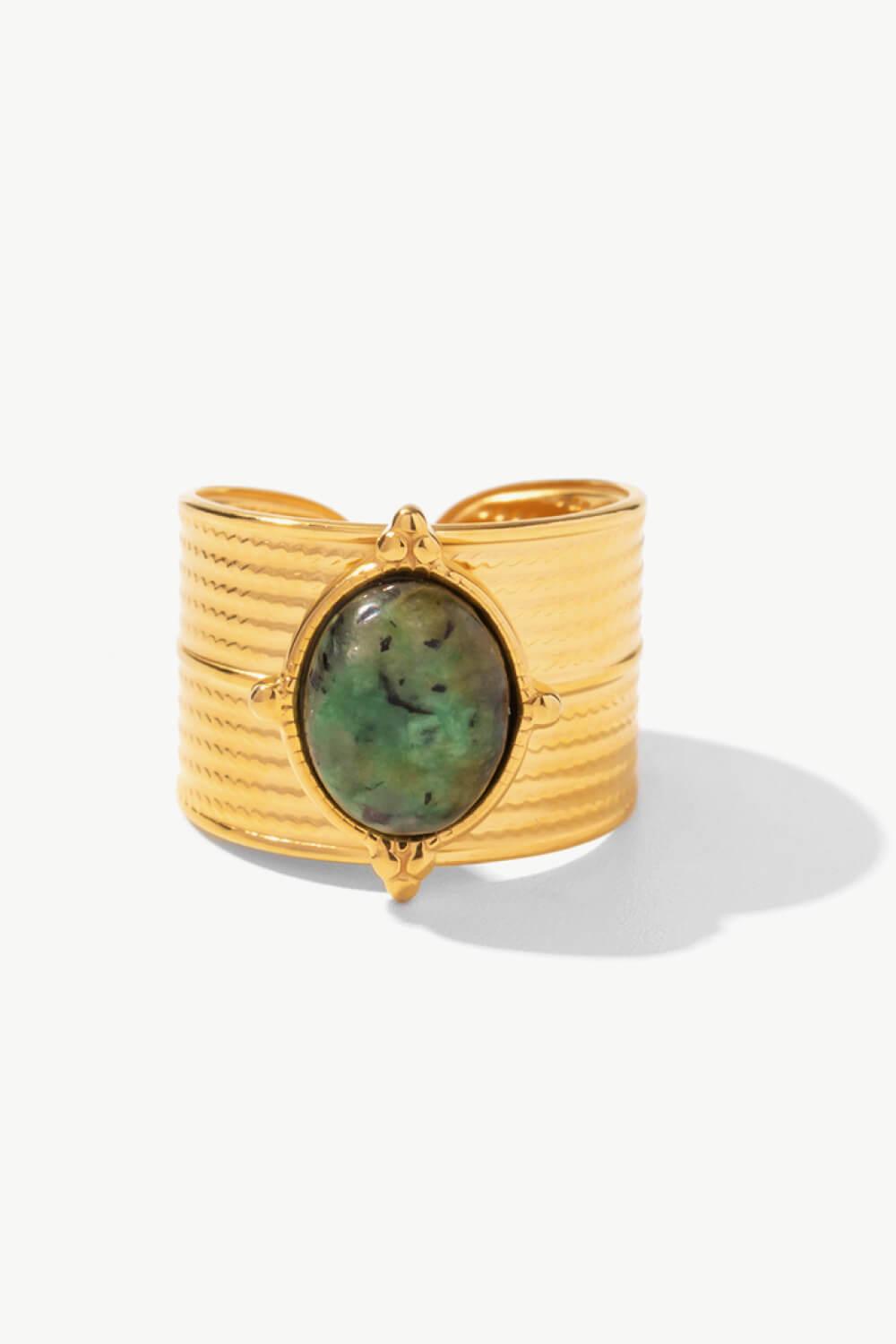 18K Gold-Plated Wide Open Ring - Trendha