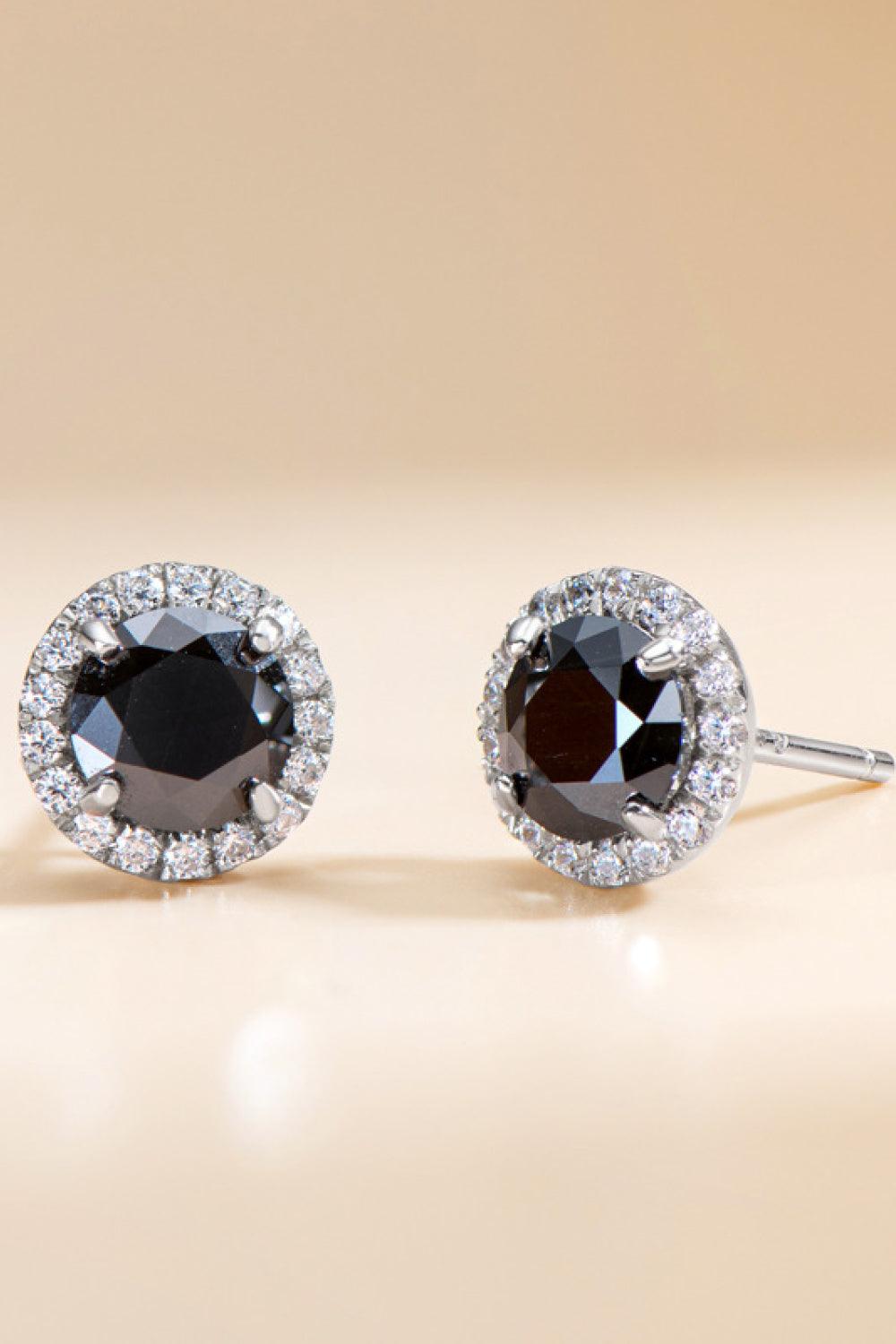 Two-Tone 4-Prong Moissanite Stud Earrings - Trendha