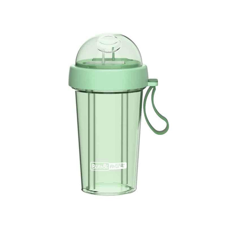 Dual-Use Water Bottle with Straws - Trendha