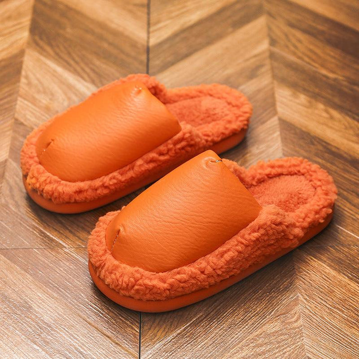Cotton Slippers Ladies Winter Warm Indoor Home Couple Non-slip Plush - Trendha
