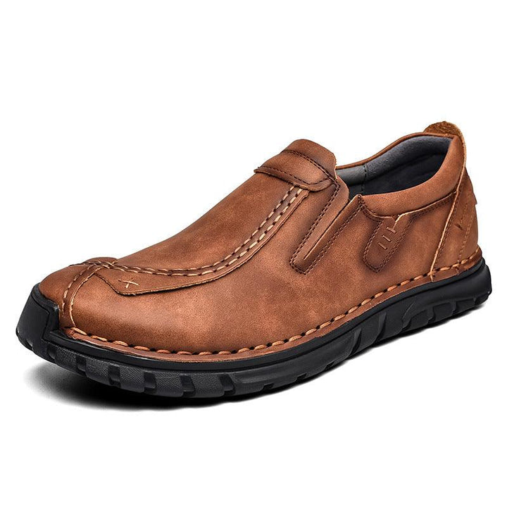 Men's Hand-stitched Lace-up Tooling Shoes - Trendha