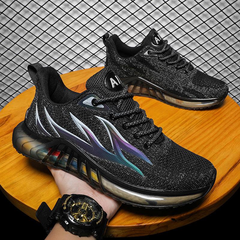 Fashionable Reflective Flame Leisure Running Sports Men's Shoes - Trendha