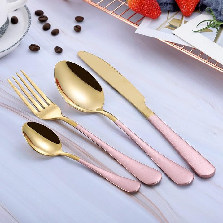 Eco-Friendly Stainless Steel Tableware 4 pcs Set - Trendha