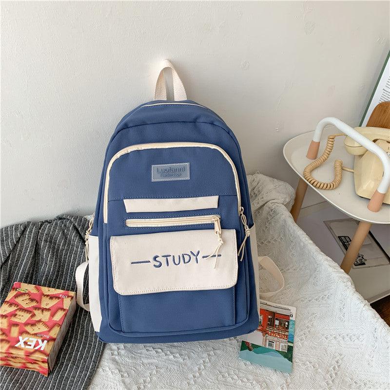 School Bag Female Junior High School Student Backpack Large Capacity Backpack - Trendha