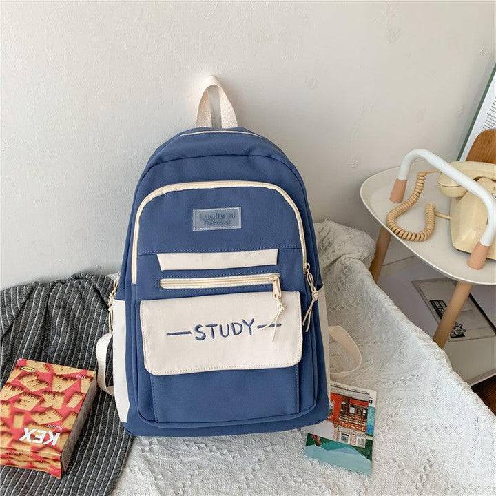 School Bag Female Junior High School Student Backpack Large Capacity Backpack - Trendha