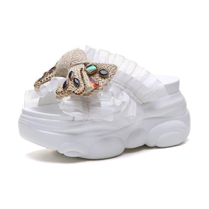 Women's All-match Platform Sandals And Slippers With Bowknot - Trendha