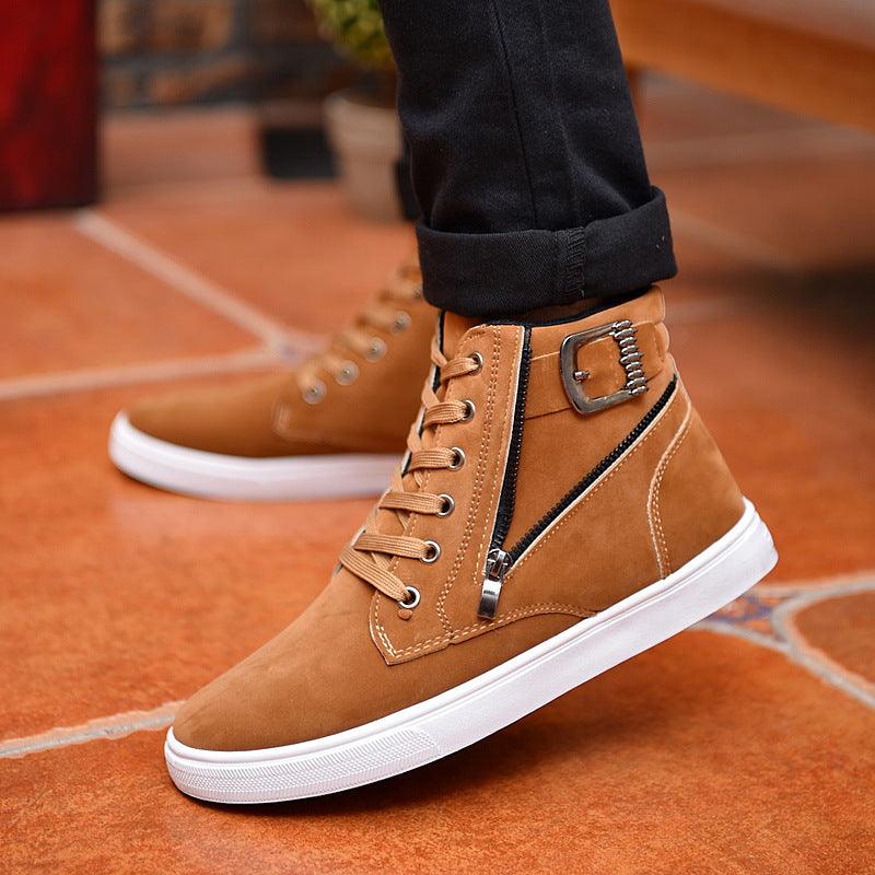 Men's Martin Boots Belt Buckle Trendy Men's Sneakers - Trendha
