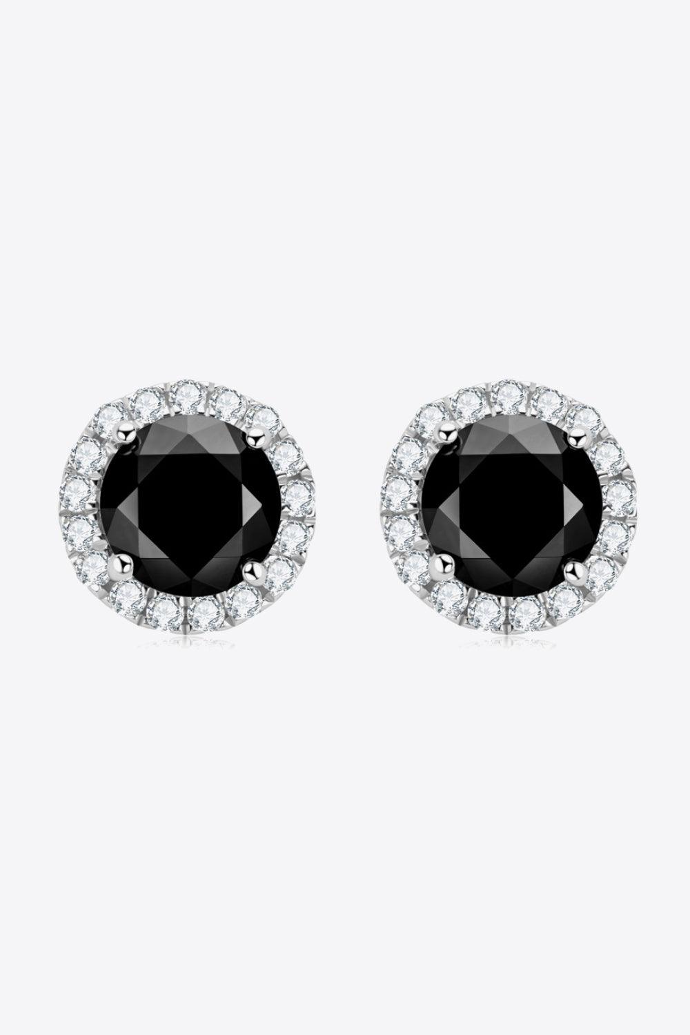 Two-Tone 4-Prong Moissanite Stud Earrings - Trendha