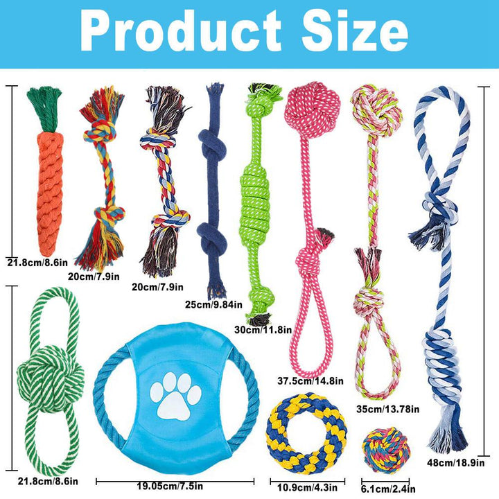 Knitted Colorful Knots Gnawing Toy - Trendha