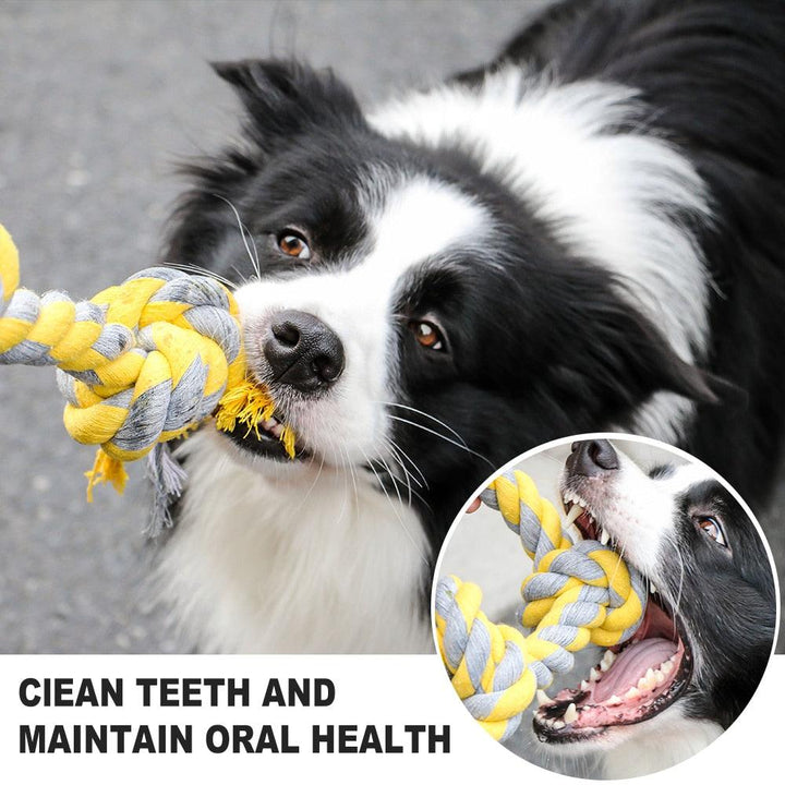 Knitted Colorful Knots Gnawing Toy - Trendha