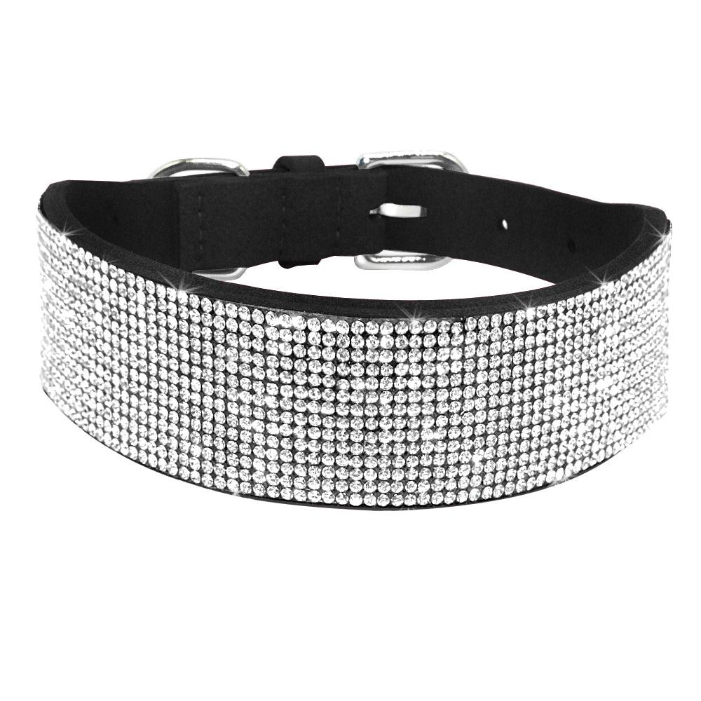 Luxury Rhinestone Leather Pets Collar - Trendha