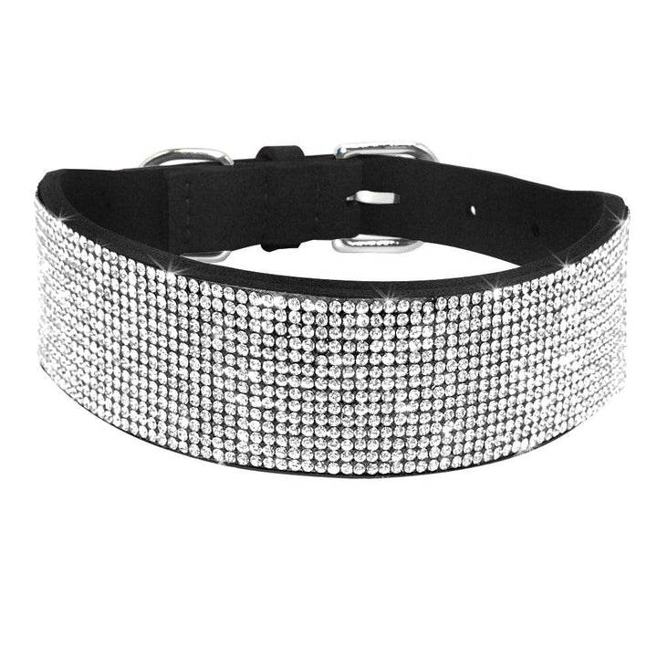 Luxury Rhinestone Leather Pets Collar - Trendha