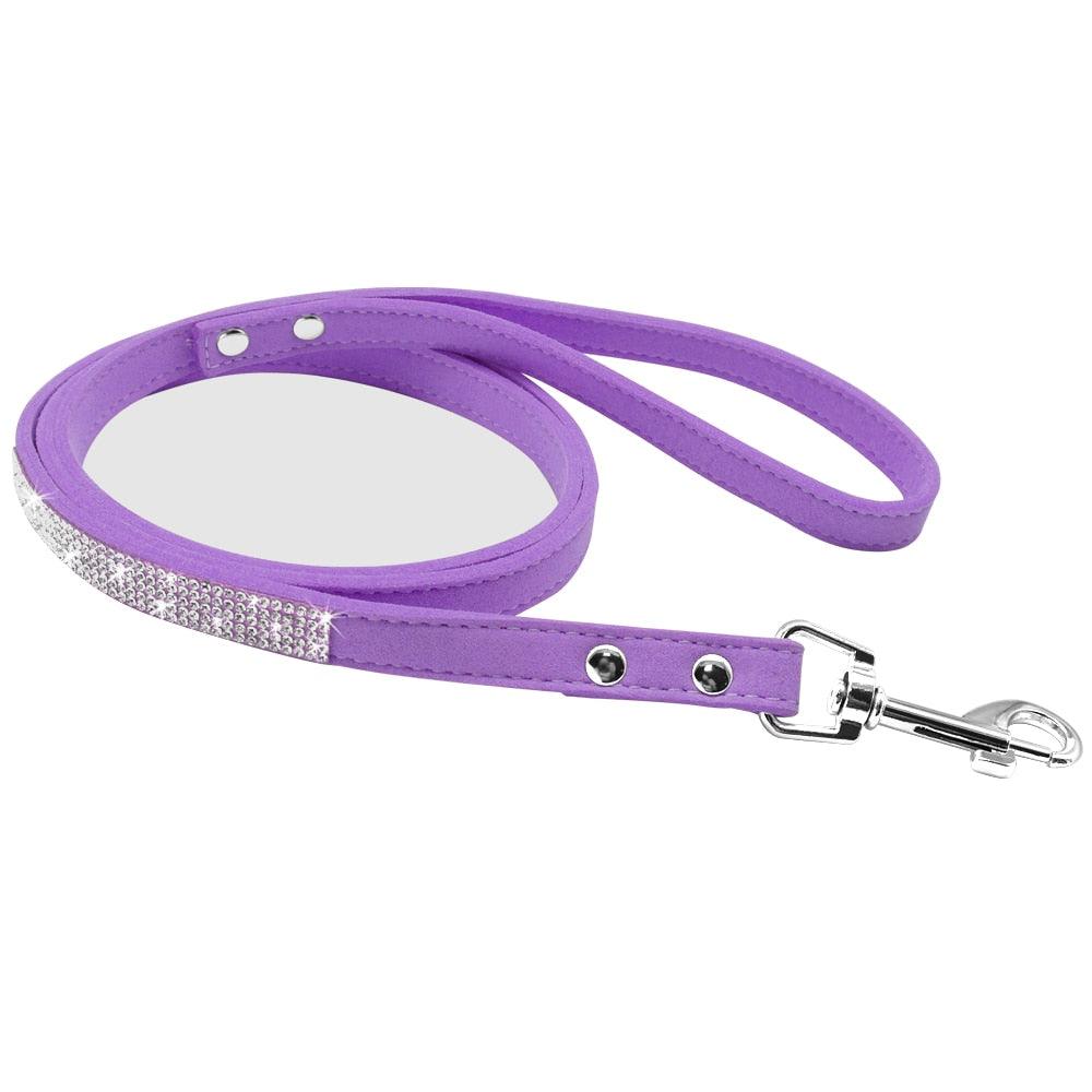 Luxury Rhinestone Leather Pets Collar - Trendha