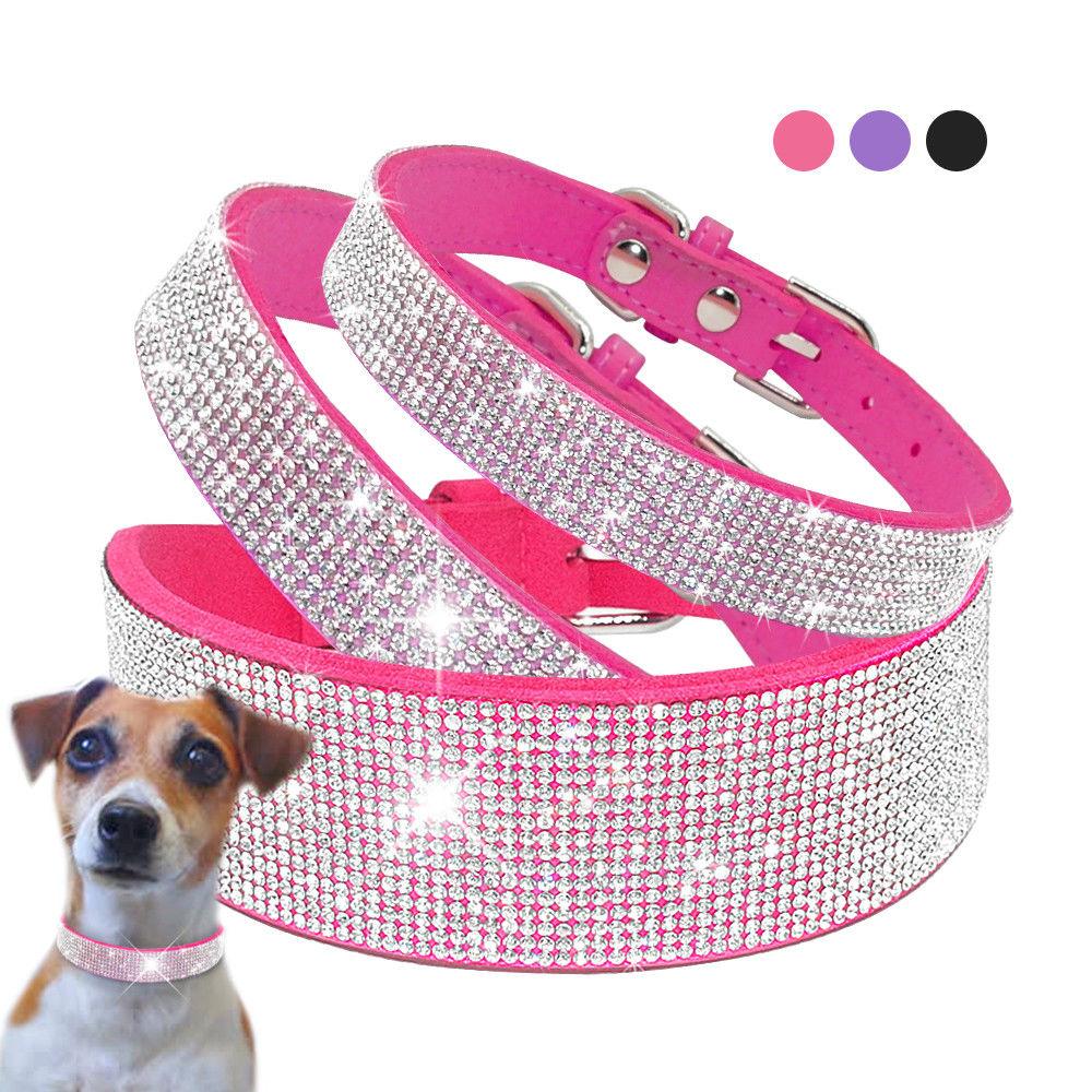Luxury Rhinestone Leather Pets Collar - Trendha