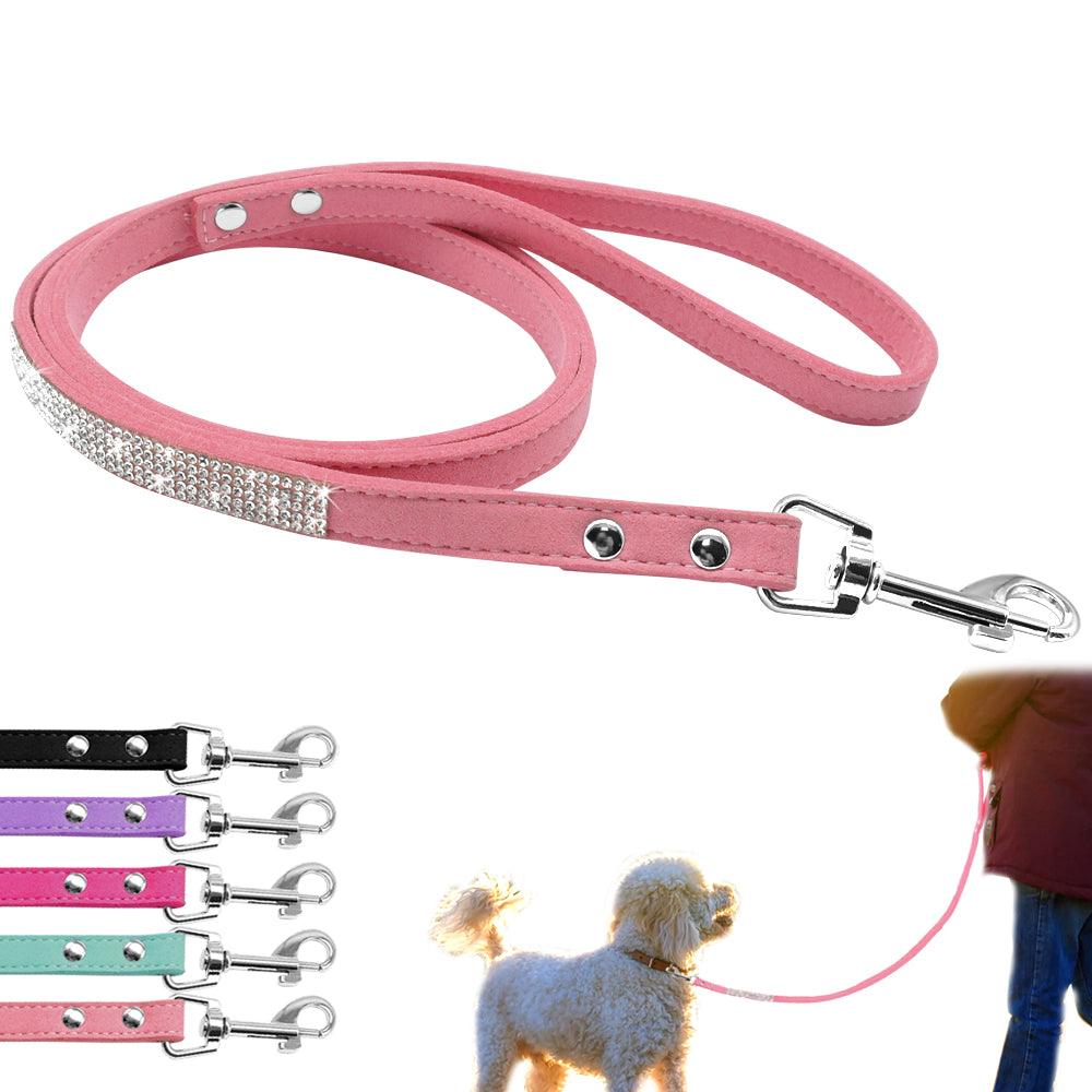 Luxury Rhinestone Leather Pets Collar - Trendha
