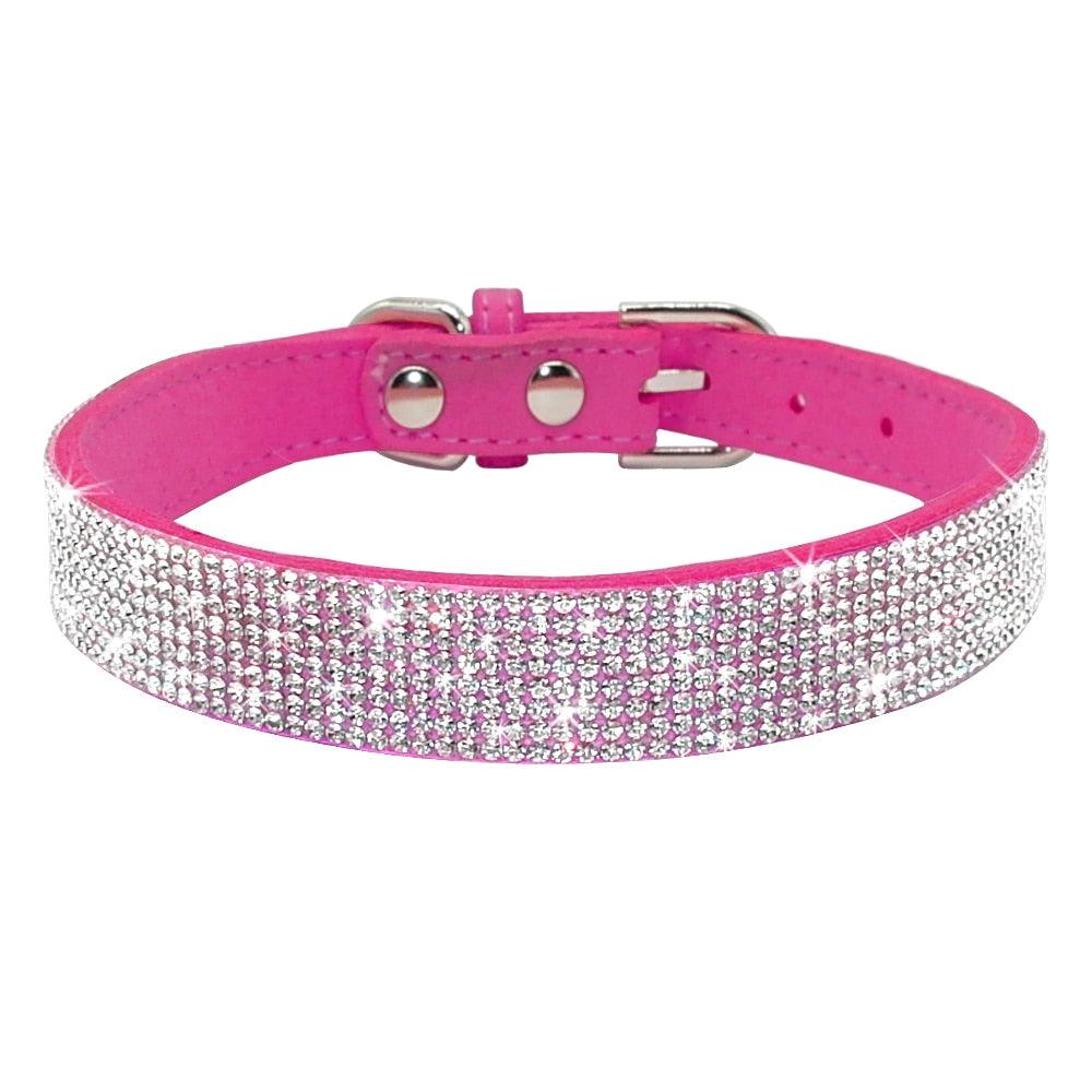 Luxury Rhinestone Leather Pets Collar - Trendha