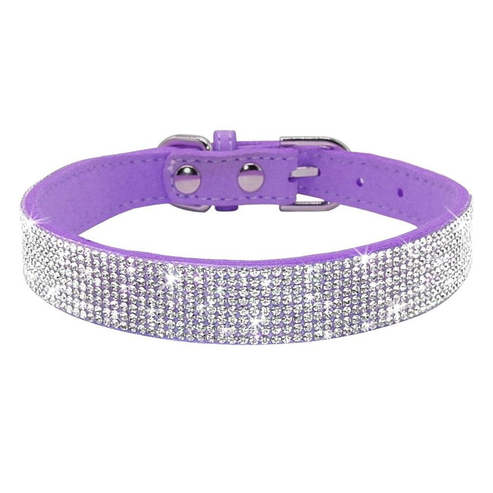 Luxury Rhinestone Leather Pets Collar - Trendha