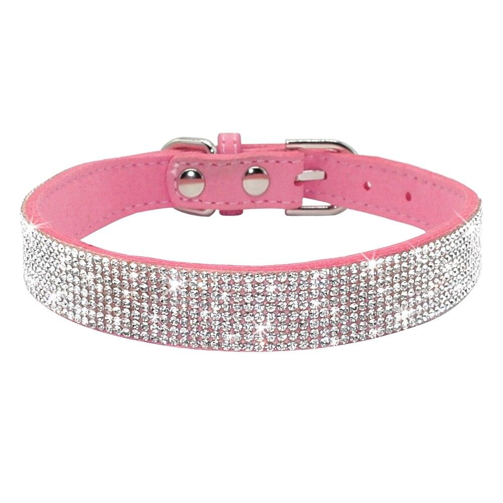 Luxury Rhinestone Leather Pets Collar - Trendha