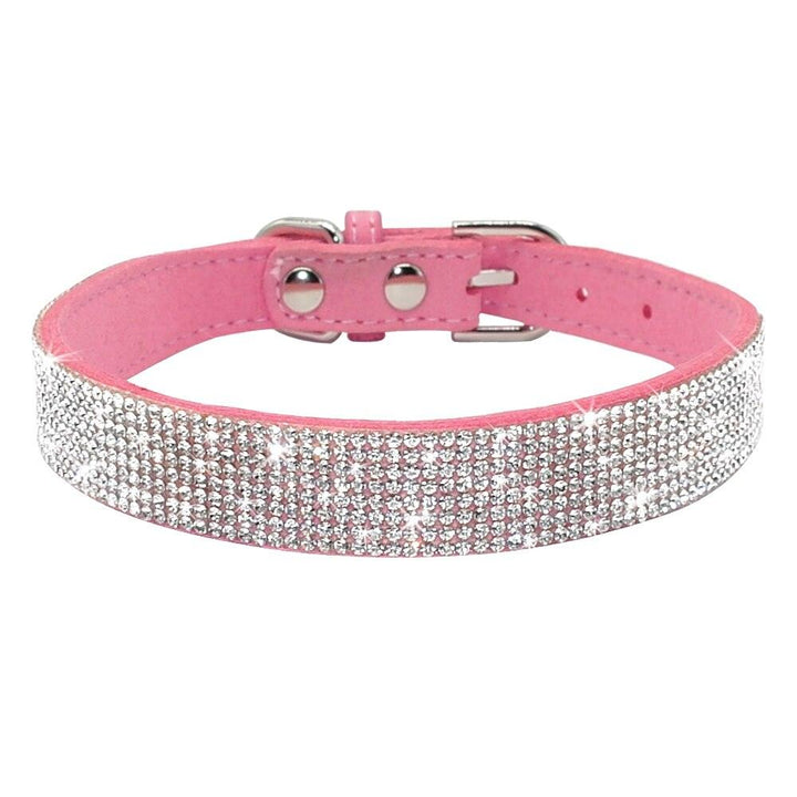 Luxury Rhinestone Leather Pets Collar - Trendha