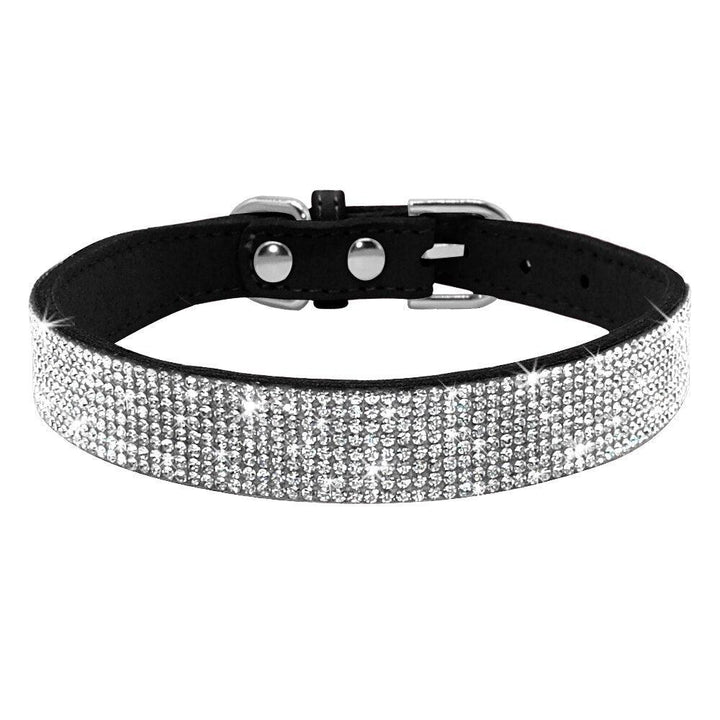 Luxury Rhinestone Leather Pets Collar - Trendha
