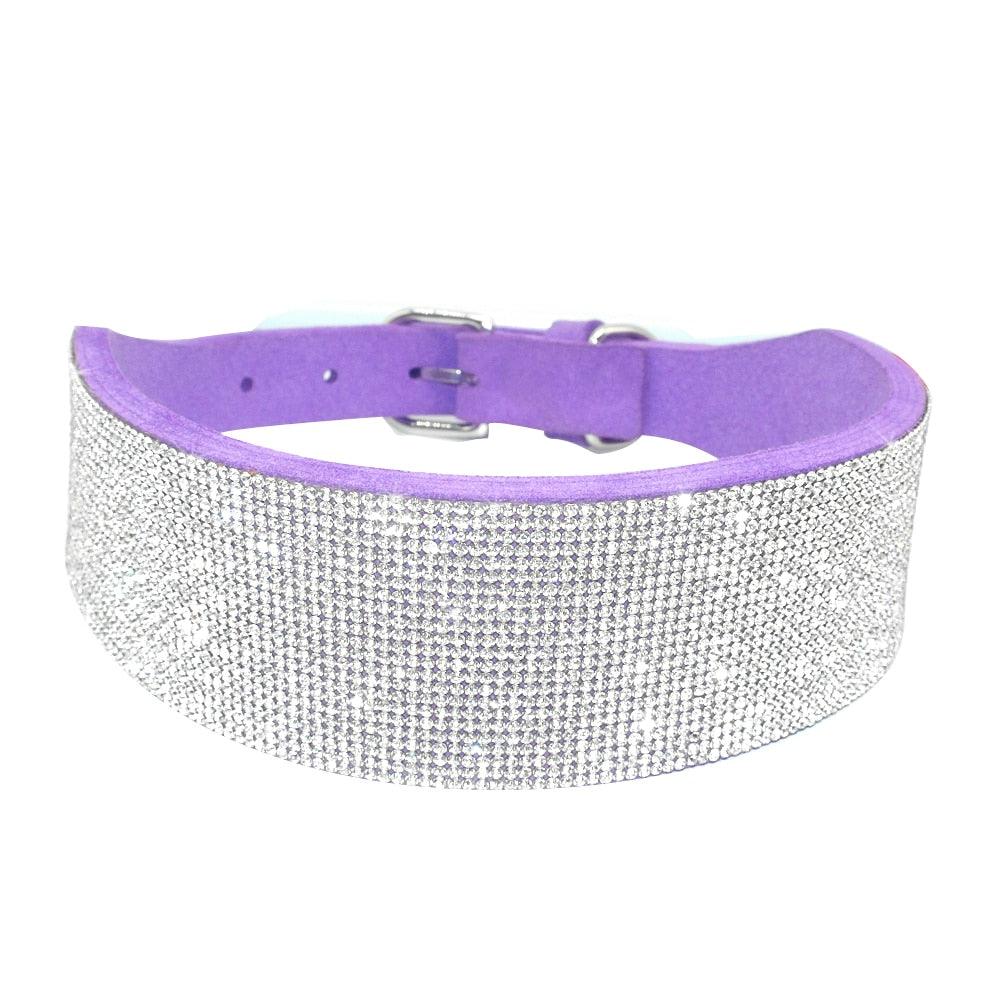 Luxury Rhinestone Leather Pets Collar - Trendha