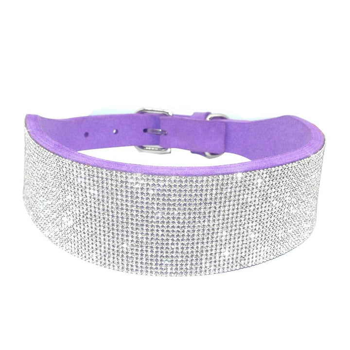 Luxury Rhinestone Leather Pets Collar - Trendha