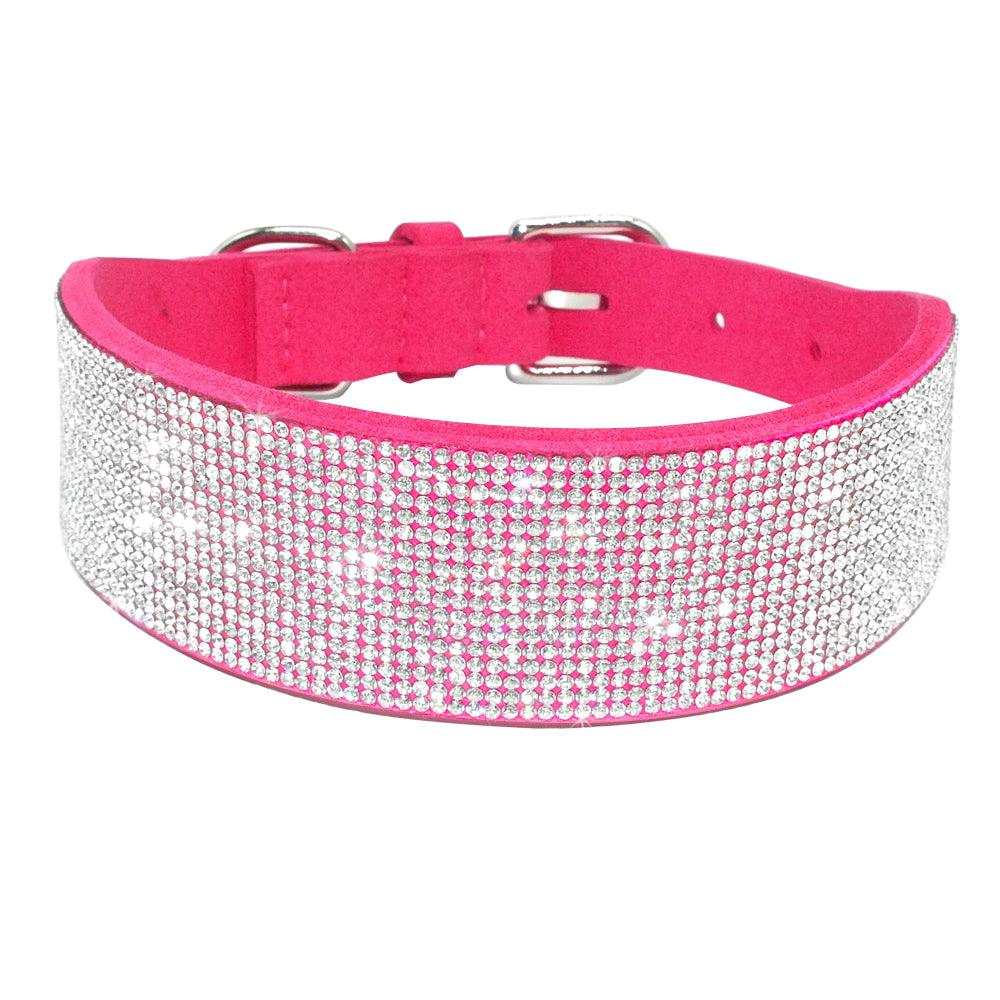 Luxury Rhinestone Leather Pets Collar - Trendha
