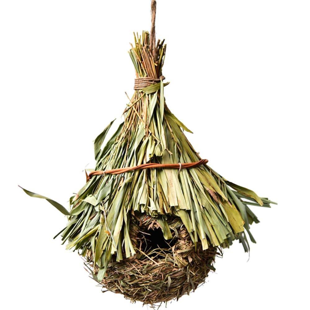 Natural Grass Vine Outdoor Bird House - Trendha