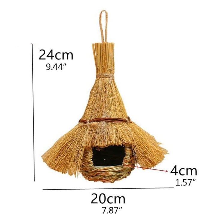 Natural Grass Vine Outdoor Bird House - Trendha