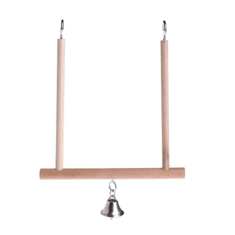 Natural Wooden Swing for Parrots - Trendha