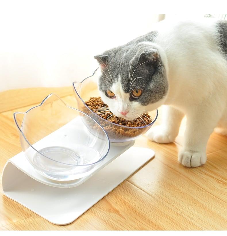 Non-Slip Cat Bowls with Raised Stand - Trendha