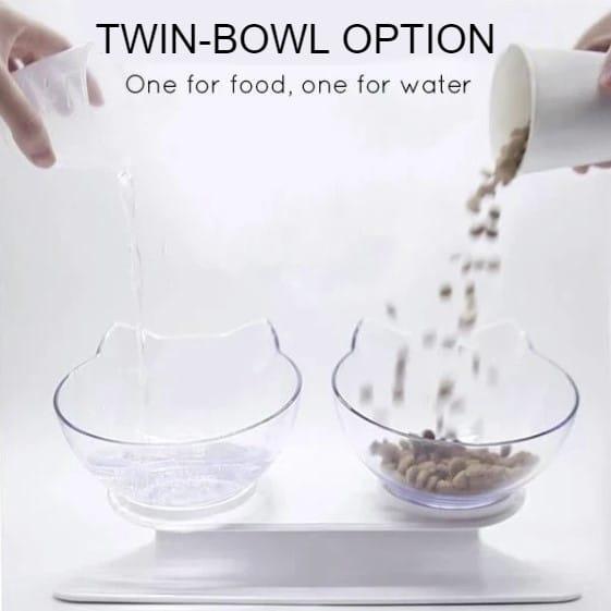 Non-Slip Cat Bowls with Raised Stand - Trendha