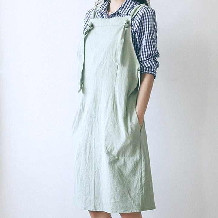 Pastel Knot Style Cotton Apron for Barista - Trendha