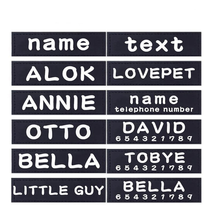 Personalized Dog Harness Labels Pair - Trendha