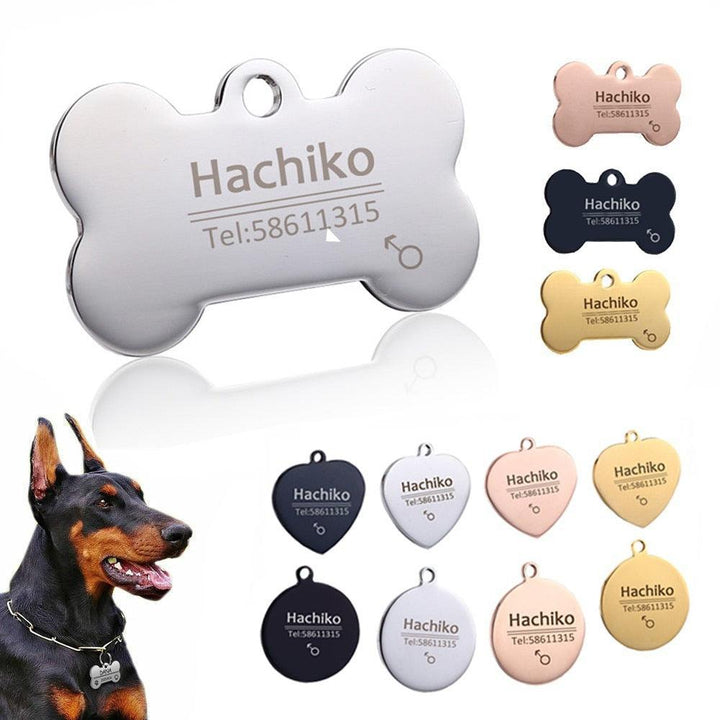 Personalized Stainless Steel Dog ID Tag - Trendha