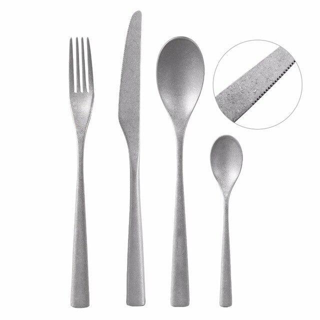 Retro Silver / Gold Cutlery 4 pcs Sets - Trendha