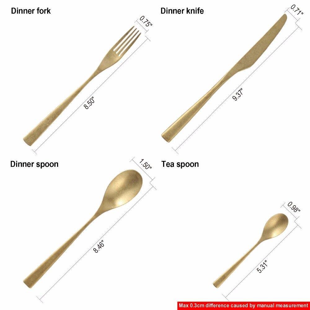 Retro Silver / Gold Cutlery 4 pcs Sets - Trendha