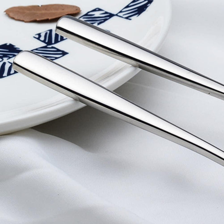 Set of Six Metal Coffee Spoons in Silver - Trendha