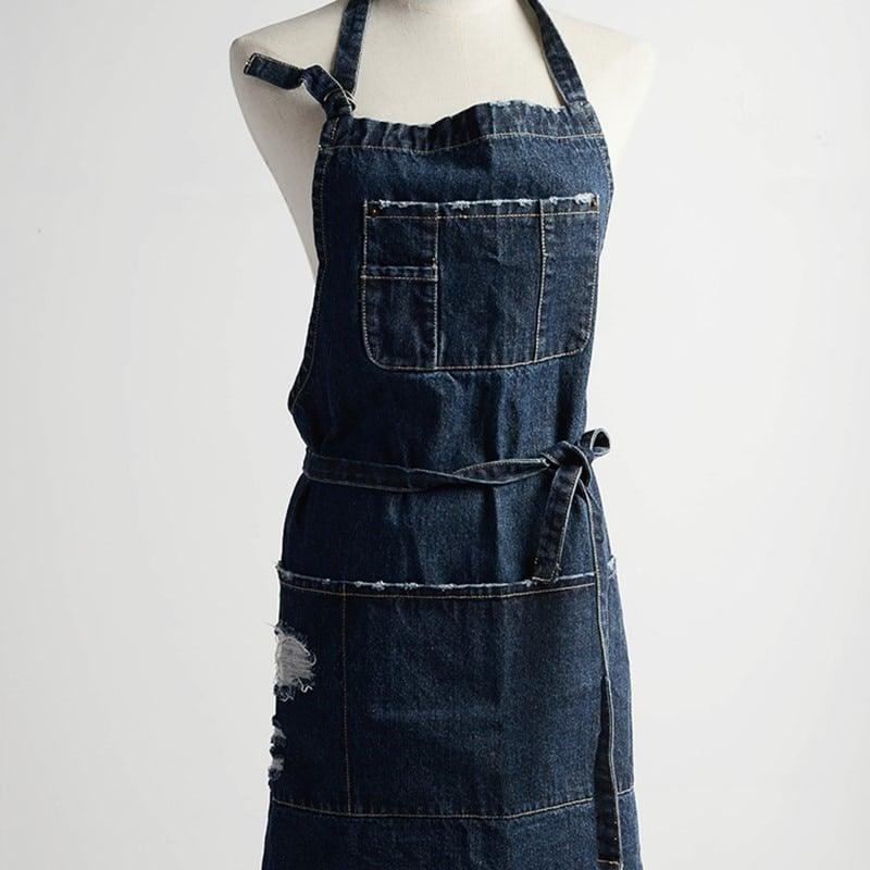 Women's Barista Denim Bib Apron - Trendha