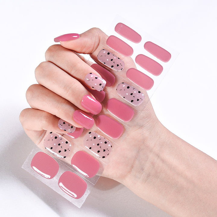 Internet Celebrity Semi-baked Gel Nail Sticker Waterproof And Durable 3d Paper Patch