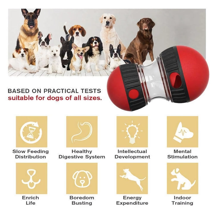 Interactive Dog Toy with Treat Dispenser - Rolling Ball