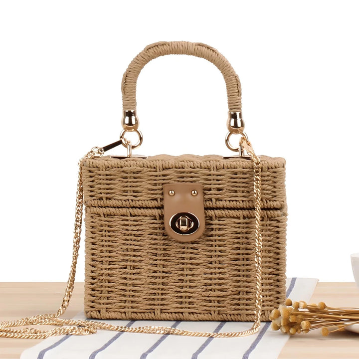 Box Straw Beach Bag