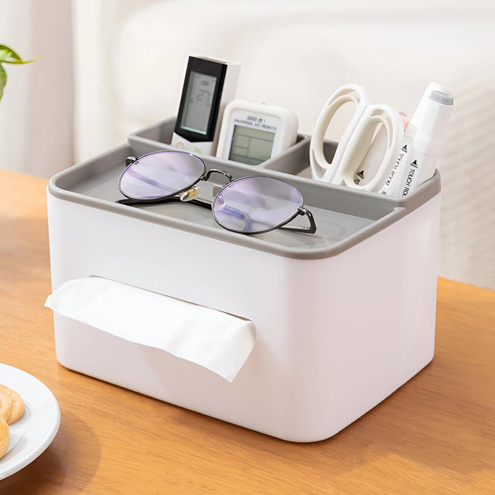 Multifunctional Tissue Box and Desk Organizer