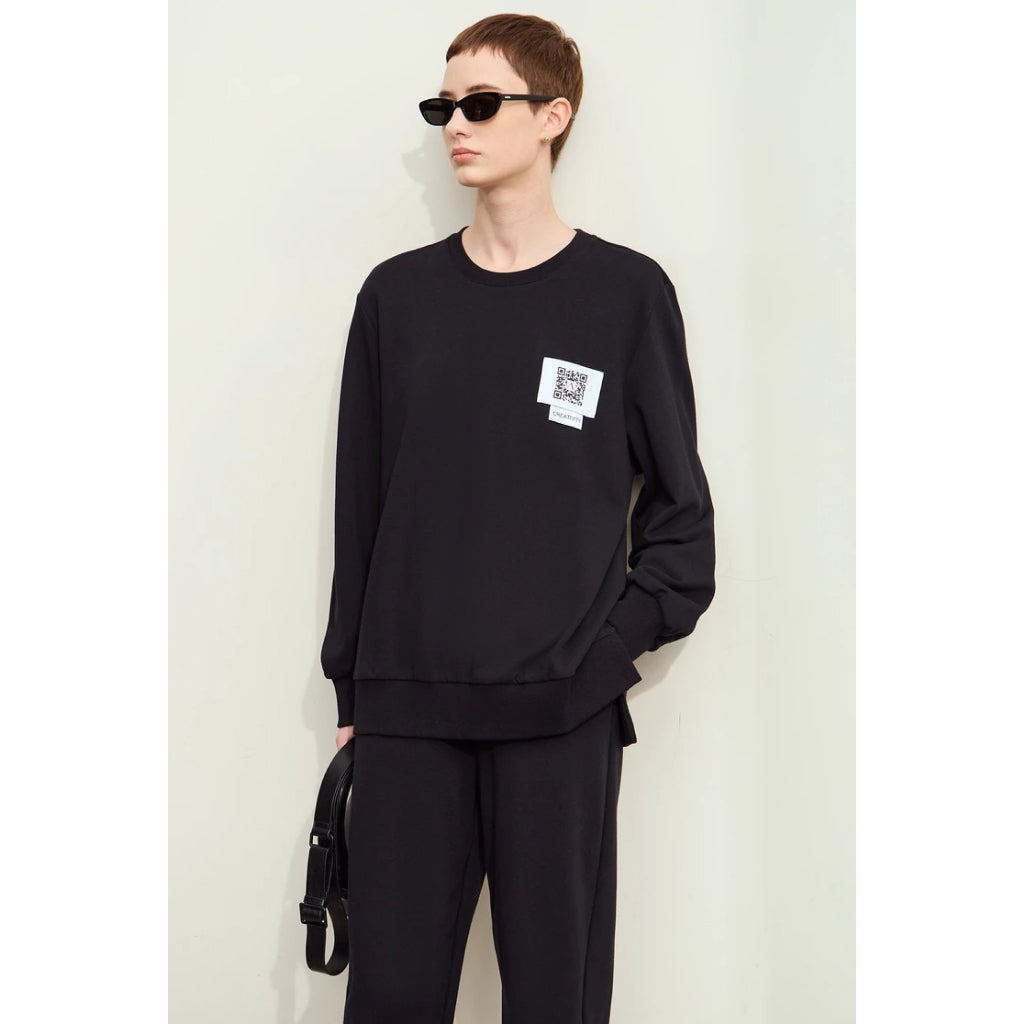 Minimalist Sporty O-Neck Casual Sweatshirt