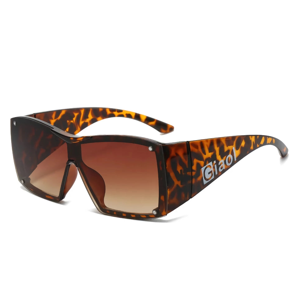 Oversized Square Sunglasses with UV400 Lenses