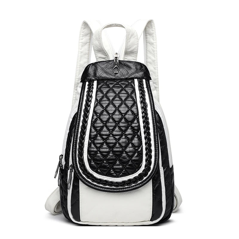 Luxury Vintage Women's Leather Backpack