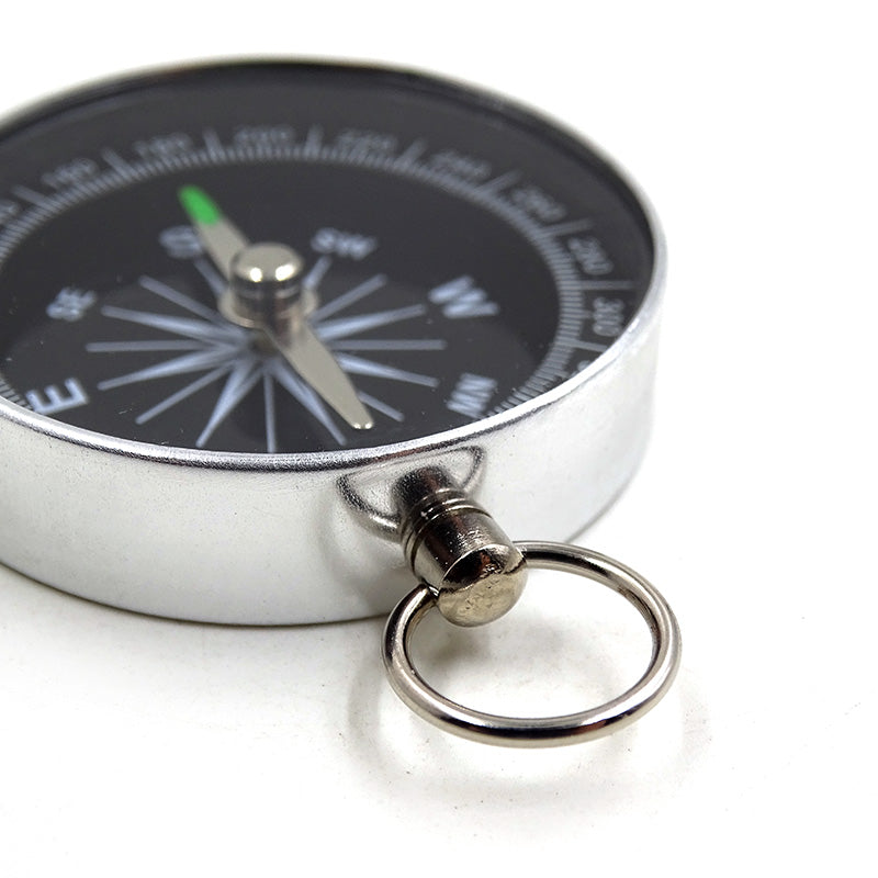 Lightweight Mini Aluminum Compass Keychain for Outdoor Survival