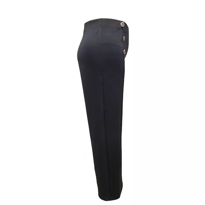 Plus Size Women's Casual Tight Straight-leg Trousers