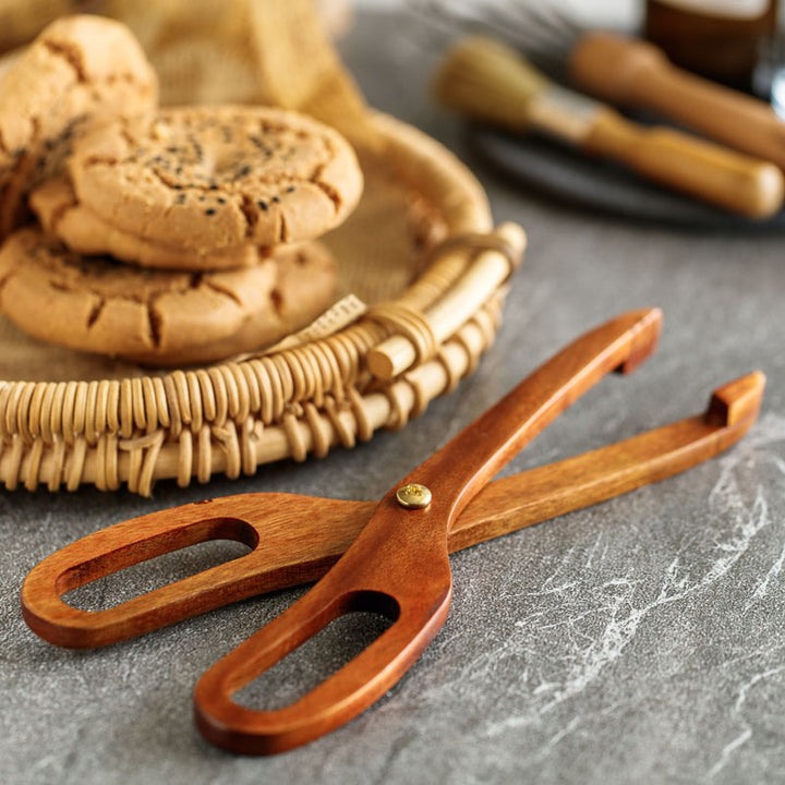 Versatile Bamboo Kitchen Tongs